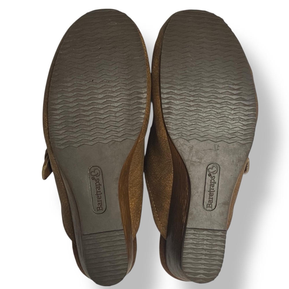 BareTraps Luna Brown Mule Size 6.5 Wedge Heel with Twisted Buckle Detail - Picture 8 of 10